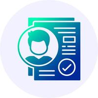 Acceptance Icon Minimal Gradient Style vector