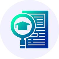 Qualifications Icon Minimal Gradient Style vector