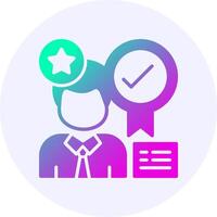 Recognition Icon Minimal Gradient Style vector