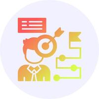 Mission Icon Minimal Gradient Style Design vector