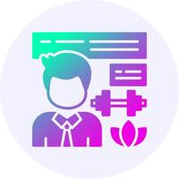 Health and Wellness Icon Minimal Gradient Style vector