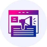 Social Media Icon Minimal Gradient Style Design vector