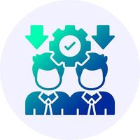 Recruitment Team Icon Minimal Gradient Style vector