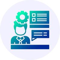 Training Icon Minimal Gradient Style vector