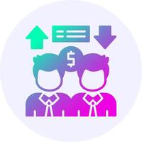 Job Offer Negotiation Icon Minimal Gradient Style vector