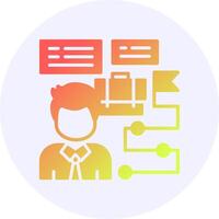 Career Path Icon Minimal Gradient Style vector