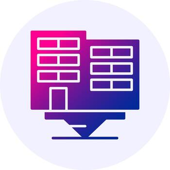 Office Location Icon Minimal Gradient Style vector