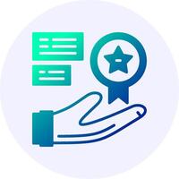 Perks Icon Minimal Gradient Style vector