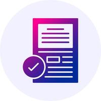 Test Icon Minimal Gradient Style vector