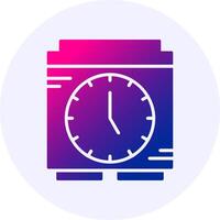 Alarm clock Icon Minimal Gradient Style vector