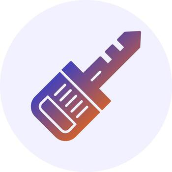 Key Icon Minimal Gradient Style Design vector