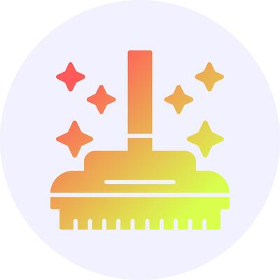 Broom Icon Minimal Gradient Style
