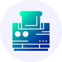 Toaster Icon Minimal Gradient Style vector
