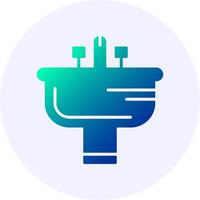 Bathroom sink Icon Minimal Gradient Style vector