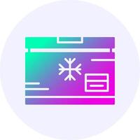 Freezer Icon Minimal Gradient Style vector