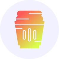 Laundry basket Icon Minimal Gradient Style vector