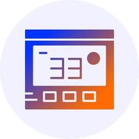 Thermostat Icon Minimal Gradient Style vector