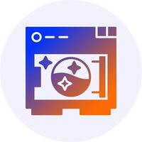Dryer Icon Minimal Gradient Style vector