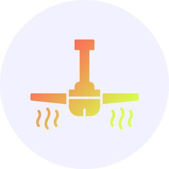techo ventilador icono mínimo degradado estilo vector