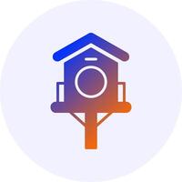 Birdhouse Icon Minimal Gradient Style vector
