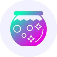 Fishbowl Icon Minimal Gradient Style vector
