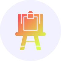 Easel Icon Minimal Gradient Style vector