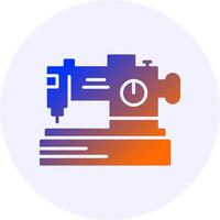 Sewing machine Icon Minimal Gradient Style vector
