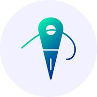 Needle and thread Icon Minimal Gradient Style vector