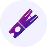 Clothespin Icon Minimal Gradient Style vector