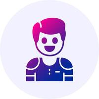 Joy Emotion Icon Minimal Gradient Style vector
