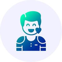 Love Emotion Icon Minimal Gradient Style vector