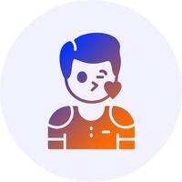 Sympathy Emotion Icon Minimal Gradient Style vector