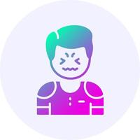 Frustration Emotion Icon Minimal Gradient Style vector