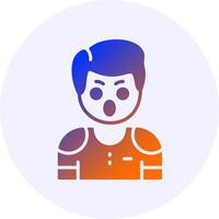 Awe Emotion Icon Minimal Gradient Style vector