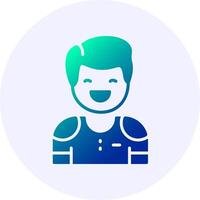Relief Emotion Icon Minimal Gradient Style vector