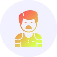 Sorrow Emotion Icon Minimal Gradient Style vector