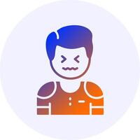 Tenderness Emotion Icon Minimal Gradient Style vector