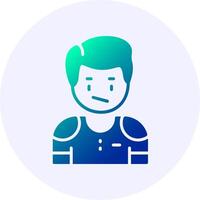 Apathy Emotion Icon Minimal Gradient Style vector