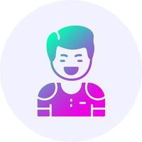 Euphoria Emotion Icon Minimal Gradient Style vector
