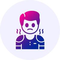 Pity Emotion Icon Minimal Gradient Style vector