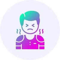 Discomfort Emotion Icon Minimal Gradient Style vector