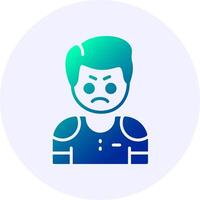 Envy Emotion Icon Minimal Gradient Style vector