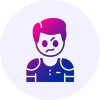 Irritation Emotion Icon Gradient Style vector