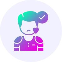 Tolerance Emotion Icon Minimal Gradient Style vector