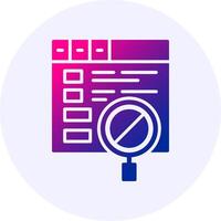 Off-page SEO Circle Icon Minimal Gradient Style vector
