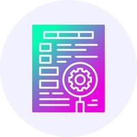 Keyword optimization Circle Icon Minimal Gradient Style vector