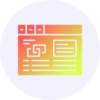 Link building Circle Icon Minimal Gradient Style vector