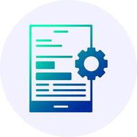 Mobile optimization Circle Icon Minimal Gradient Style vector