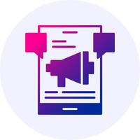 Social media Circle Icon Minimal Gradient Style vector