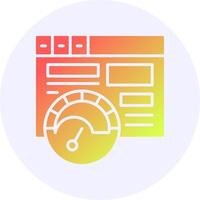 Page speed Circle Icon Minimal Gradient Style vector